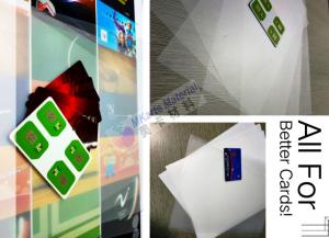 China Environmental Friendly PVC Card Material PETG Coated Overlay With Long Service Life on sale