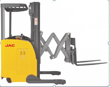 Quality 1500kg Load Capacity Electric Reach Truck Forklift With Double Scissor wholesale