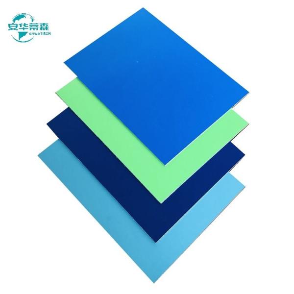 Solid Color ACP Exterior Wall Cladding PE PVDF Coating Glossy Exterior Composite Cladding