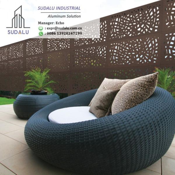 SUDALU Laser Cut PVDF Coating Aluminum Exterior Villa Fence Handrail Decoration Panel