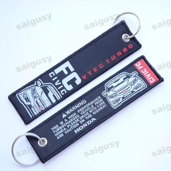 Premium Custom Car Embroidered Keychain - Anime-Inspired Designs + Heavy-Duty Metal Ring + Personalized Pattern Options