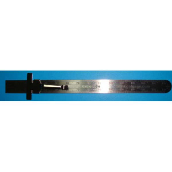 Metal pocket ruler with clip