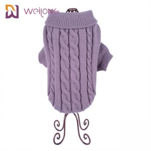 Cheap Turtleneck Cable Knit Dog Sweater Outfits For Dogs Cats for sale