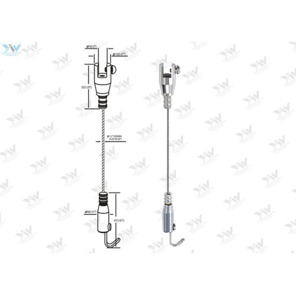 Aircraft Cable Hanging Systems / Adjustable Cable Grippers For Art Displays