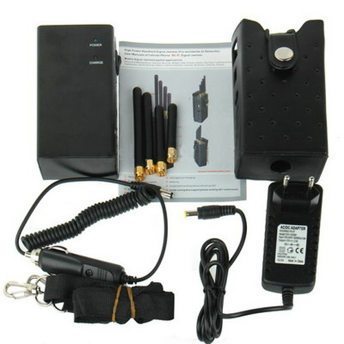 4 Antenna Handheld Cell Phone 2G 3G 4G LTE Signal Jammer Blocker W/ Single Control Switch