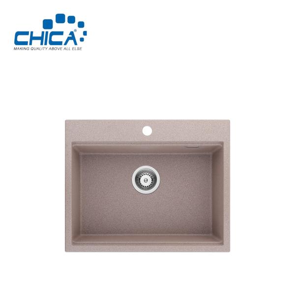 Color piece show Single Bowl Topmount Granite Kitchen Sink For Department Granite Composite Undermount Kitchen Sink