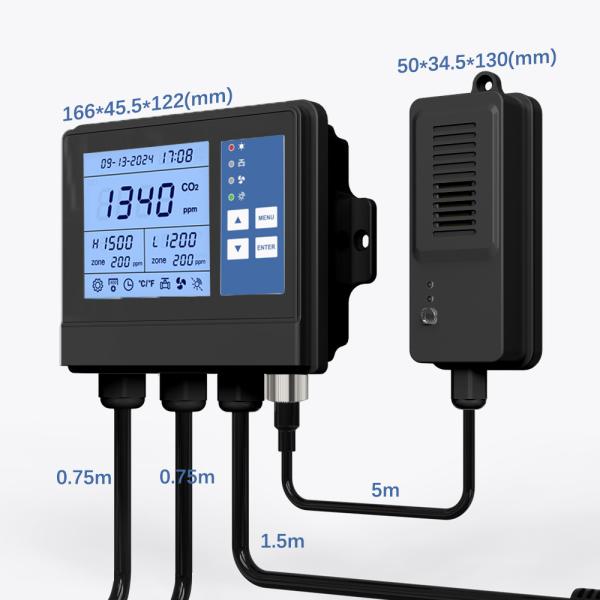 OEM Realtime Display Greenhouse Climate Controller Planting Control CO2 PPM Fan