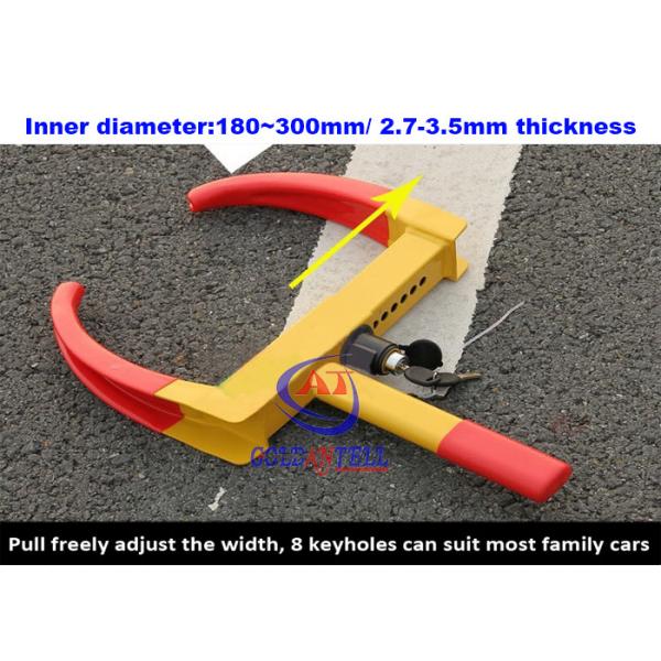 A3 Steel SUV / Motorcycle /  Motorhome Wheel Clamps Suit Width 180 - 300mm Wheel