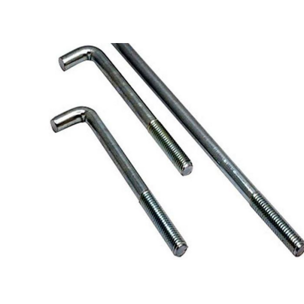 Heavy Duty Galvanized Steel J-Bolt Anchor Metal Bolt M20 with Hot-Dip Zinc Coating for Concrete Foundation Construction