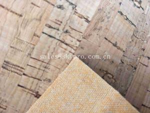 Cheap Heat Insulation Colorful Soft Natural Cork Leather Fabric , 0.6mm Thick for sale