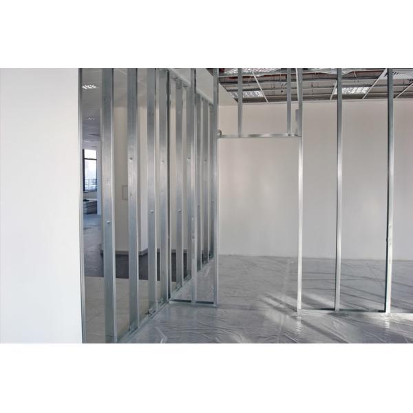 Moisture Proof Steel Stud Partition , Metal Frame Stud Partitions Construction Materials