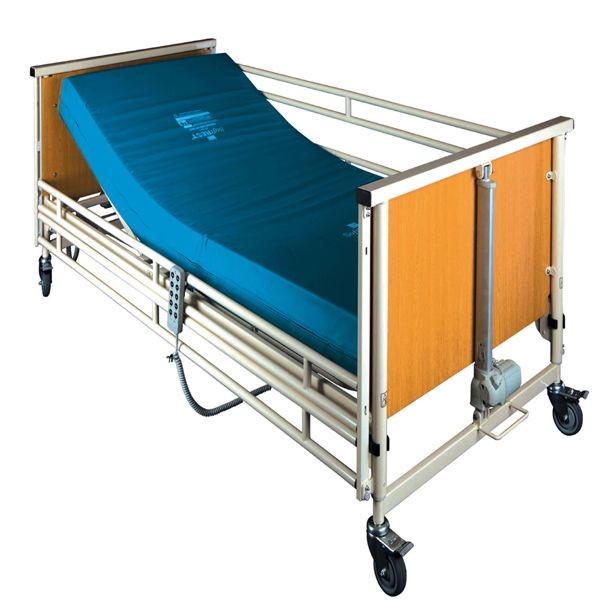 Cold Rolling Steel Structure Automatic Patient Bed , Wood Medical Adjustable Bed
