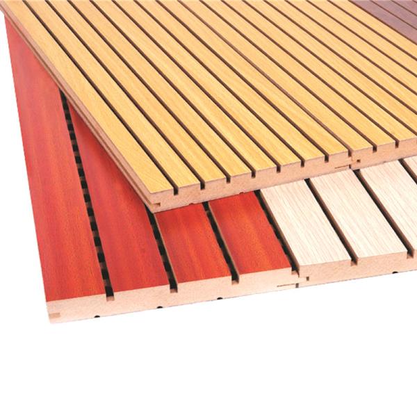 Interior Wooden Grooved Acoustic Panel Pop Ceilings PVC Wall Panels