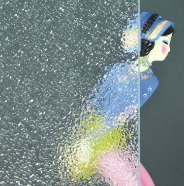 Building Green Patterned Glass Sheet Diamond 5mm decorative glass partitions with Canelado