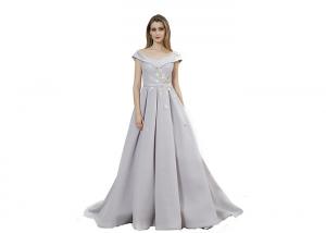 Cheap Big Net Elegant Women Party Wear Ball Gowns / Evening Dresses For Muslim Ladies for sale