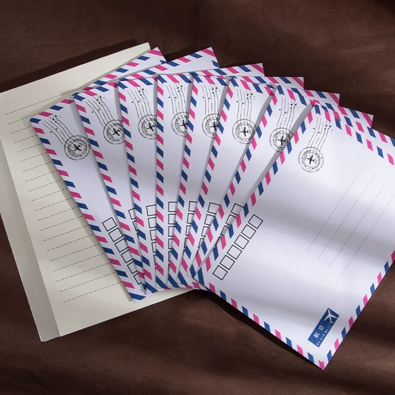 Airmail Envelopes Vintage Kraft Paper Stationery Set For Writing Letters