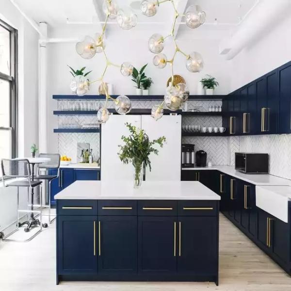 Customized Kitchen Cabinet Set , Modern Lacquer Pantry Kitchen Cabinet