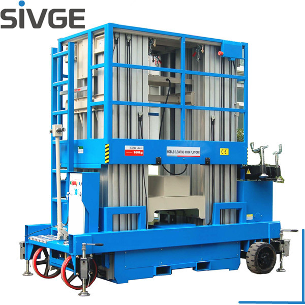 Multi Mast Hydraulic Lift Ladder 18m Platform Height For One Person