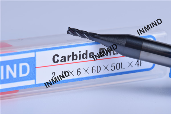 6mm Shank , 2*6*6D*50L*4F , AlTiN Coating Square carbide cutting bit 4 Flute , Milling tools , Fixed Shank