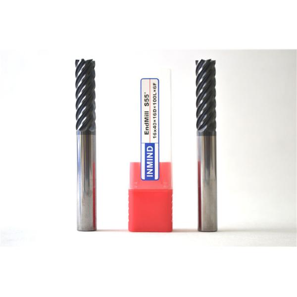6 Flute High Performance End Mills , Solid Carbide Cnc Milling Cutters