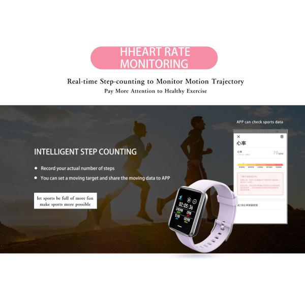 Hazel Full Heart Rate Smartwatch Touch Screen Smart Watch H19D Dynamic 1.3 Inch