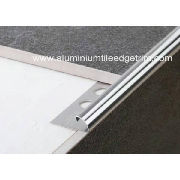 10mm Stainless Steel Round Edge Tile Trim / Outside Corner Trim Long Durability 