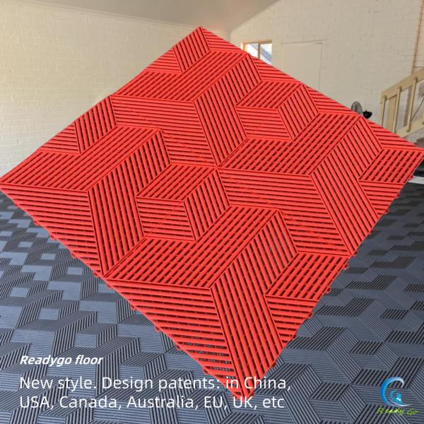 Colorful 18mm Interlocking Workshop Floor Tiles Anti Slip Modular Garage Flooring