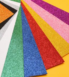 Cheap Super Glitter Craft EVA foam sheet Glued Color Goma Fomix EVA for Kids eva with glitter Perfect for Kids Art Pr for sale