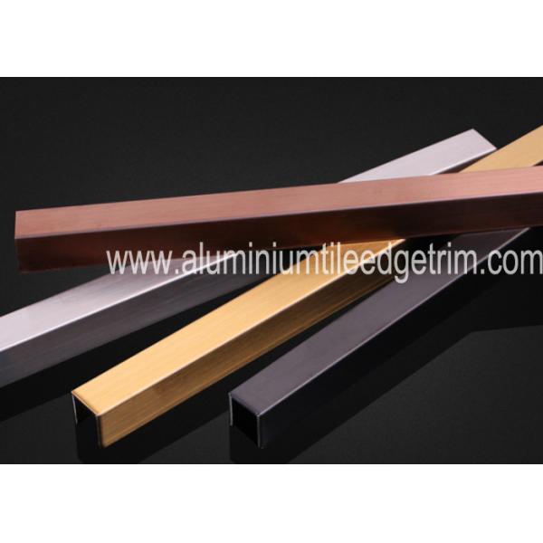 U Shaped Stainless Steel Decorative Trim Listello Trim Profiles For Wall