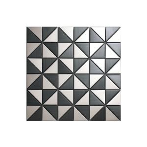 China Kitchen 3D Mosaic Decorative Stainless Steel Wall Tiles Backsplash AISI 1219X2438mm on sale