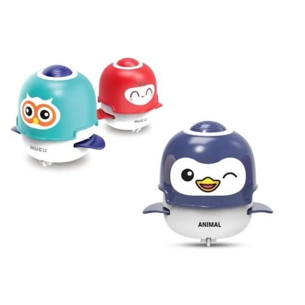 Wholesale Baby Early Education Cute Can Chew Soft Glue Mini Press Penguin Sliding Toy Children Crawling Game Toys