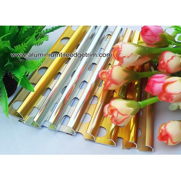 Colored Metal Quarter Round Tile Trim For Wall Corner / Ceramic Tile Edge Trim