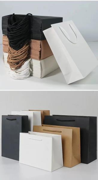 17cm To 44cm Height White Craft Shopping Paper Bag Brown Bags With Handles