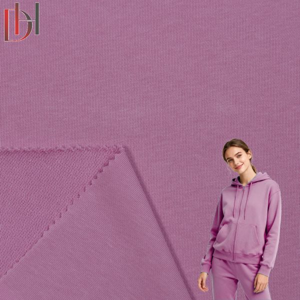 Organic 80% Cotton 20% Polyester Cotton Spandex Fabric Hooded Shirt French Terry Fabric