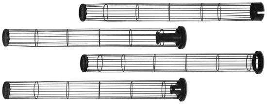 Spay Silicon Zinc Plated High Temperature Filter Bag Cage / Bag Supporting Cages Custom Shape