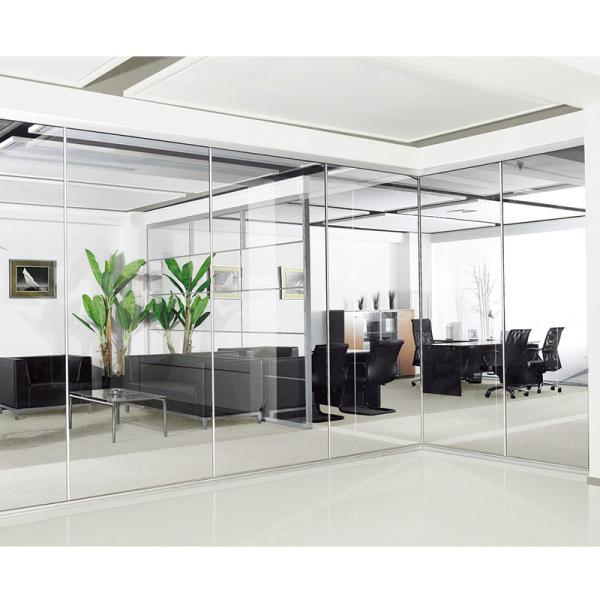 Sliding Office Glass Partition Wall Tempered Double glazed Walls Partitions
