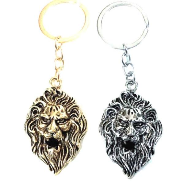 Lion Head Metal Keychains Metal Animal Keychain Key Holder Souvenirs