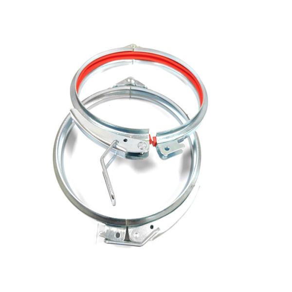 Odm Oem Ductwork Galvanised Tube Clamps With Red Rubber Gasket Seal