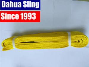 Cheap One Way Polyester Lifting Slings , Yellow Lifting Straps 3000KG W.L.L for sale