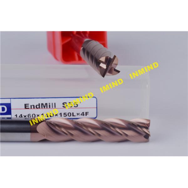 Carbide Machining Tialn Coated Square End Mill With 40 mm Cutting Length