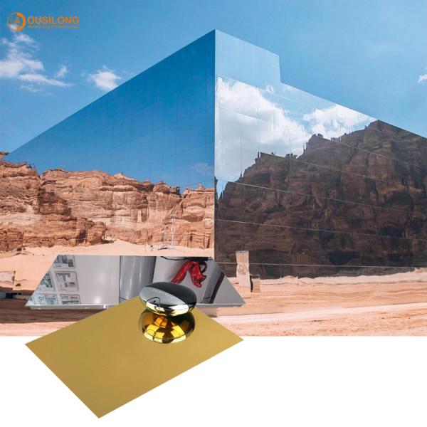 Novel Design Decorative Wall Panels Mirror Aluminum Cladding Panels For Commercial Buildings