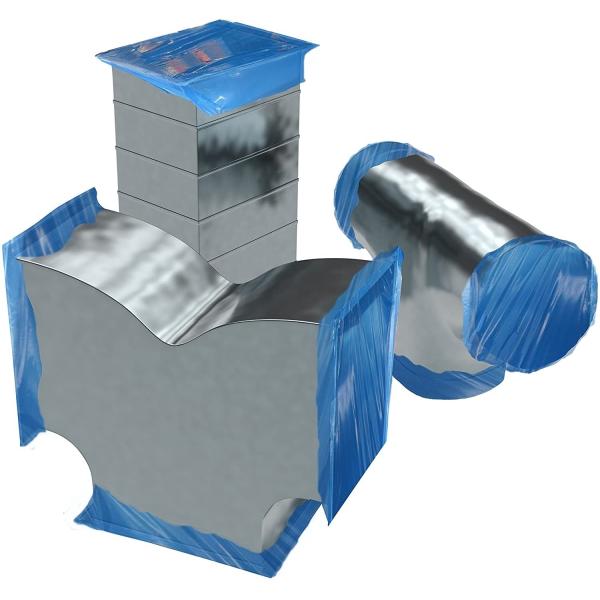 Blue Tint Color Temporary Duct Cover Film For HVAC Ducts Surface Protection