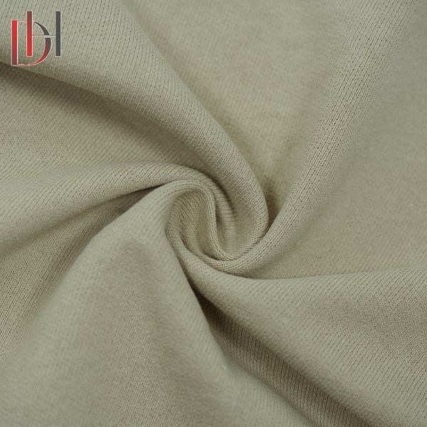 Khaki Brown 100% Cotton Hoodie Fabric 410gsm For Winter Spring Sportswear