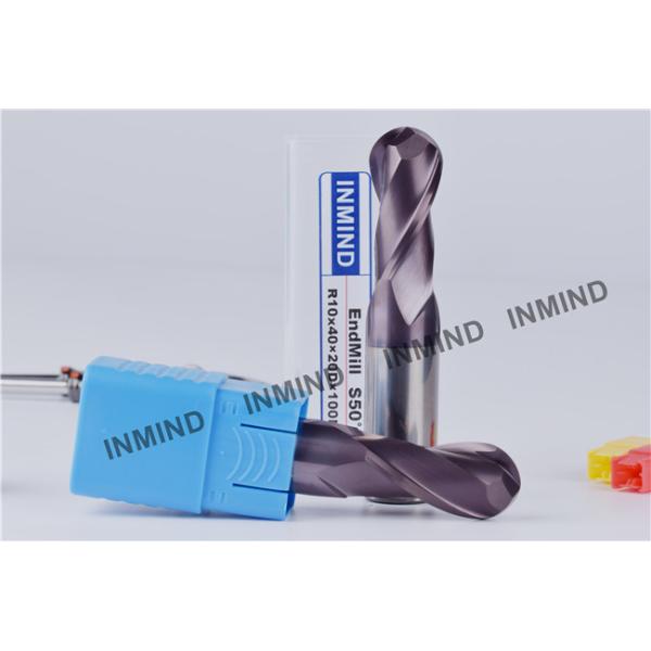 HRC55 End Mill Cutting Tools , Standard Carbide End Mill Cutter 100 mm Length