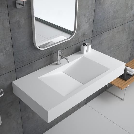 Fashionable Wall Hung Basin Single Hole Faucet Mount Size 1200*480*150mm