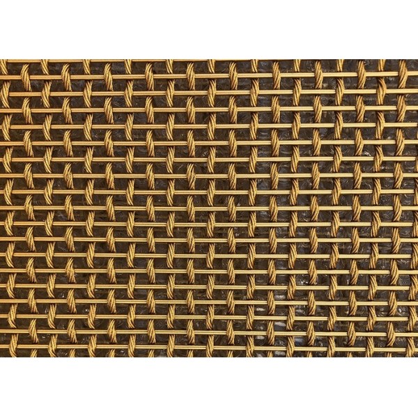 Decorative Brass Wire Mesh with 50mm*50mm Mesh Size 4.0mm Opening and 1.6mm Thickness for Architectural Design