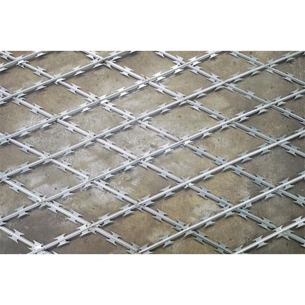 Welded Razor Barbed Wire Fence With 25-35mm Barbs And 75X150mm Mesh