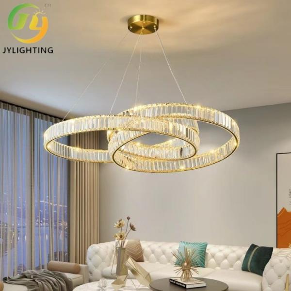 Modern Luxury Crystal Chandelier Sleek Oval LED Ceiling Light For Dining Room Living Room Kitchen Island