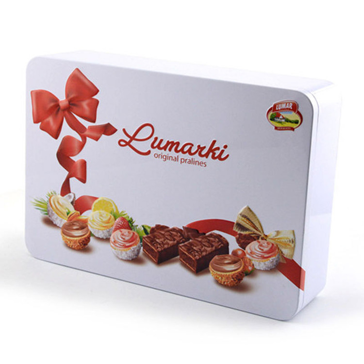 Cheap Custom Recycled Exquisite Chocolate Tin Box for sale