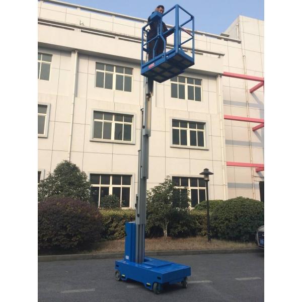 4- 8 m Self Propelled Electric Cherry Picker Single Mast Aerial Work Platform